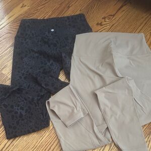 Chic Black Leopard and Tan Leggings